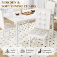 thumbnail image 6 of MOOSENG 5-Piece Faux Marble Dining Table Set, Modern Kitchen Table and Set of 4 Black PU Leather Chairs, Space-Saving Dinette Set for Small Spaces, 6 of 8