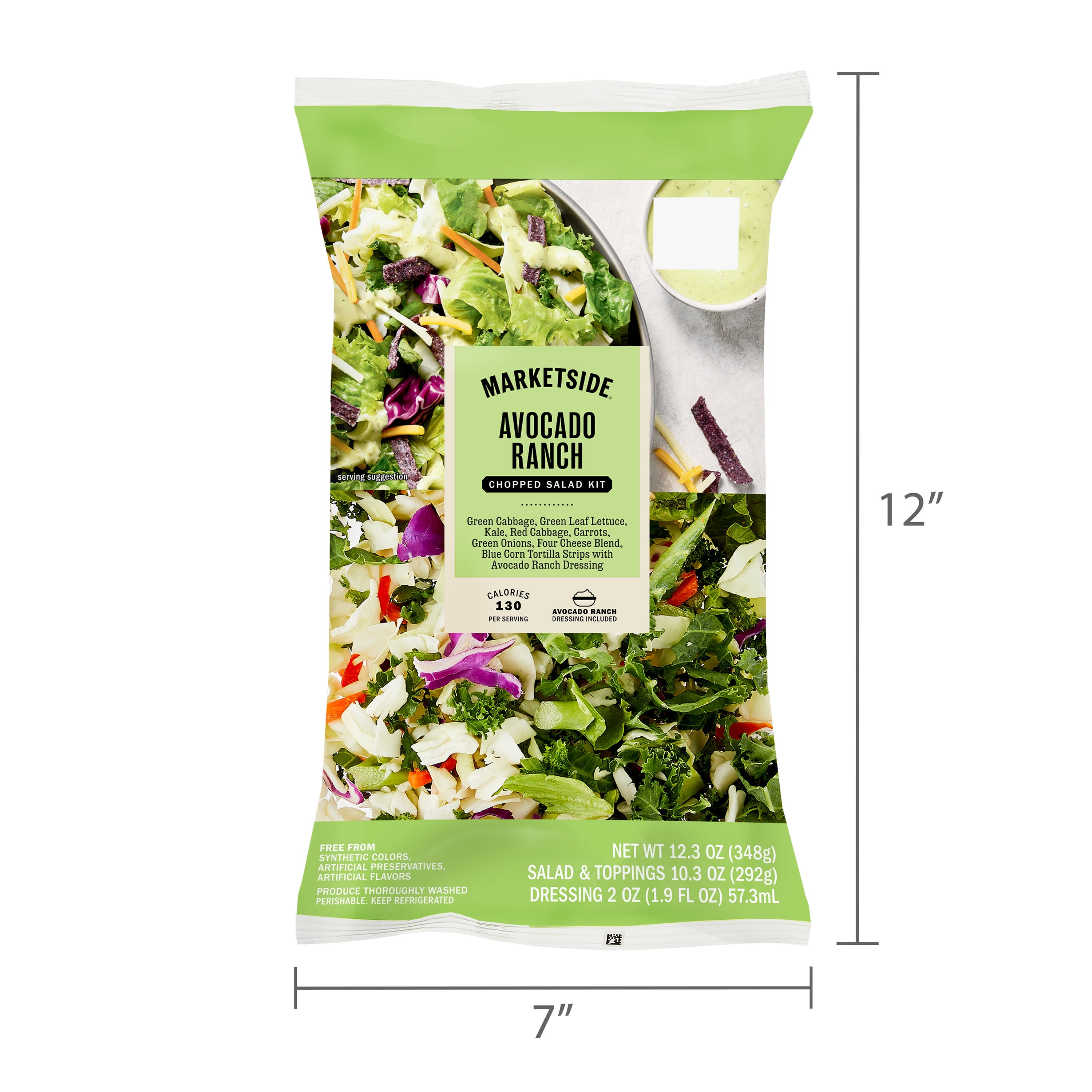 Marketside Avocado Ranch Chopped Salad Kit, 12.3 oz Bag, Fresh