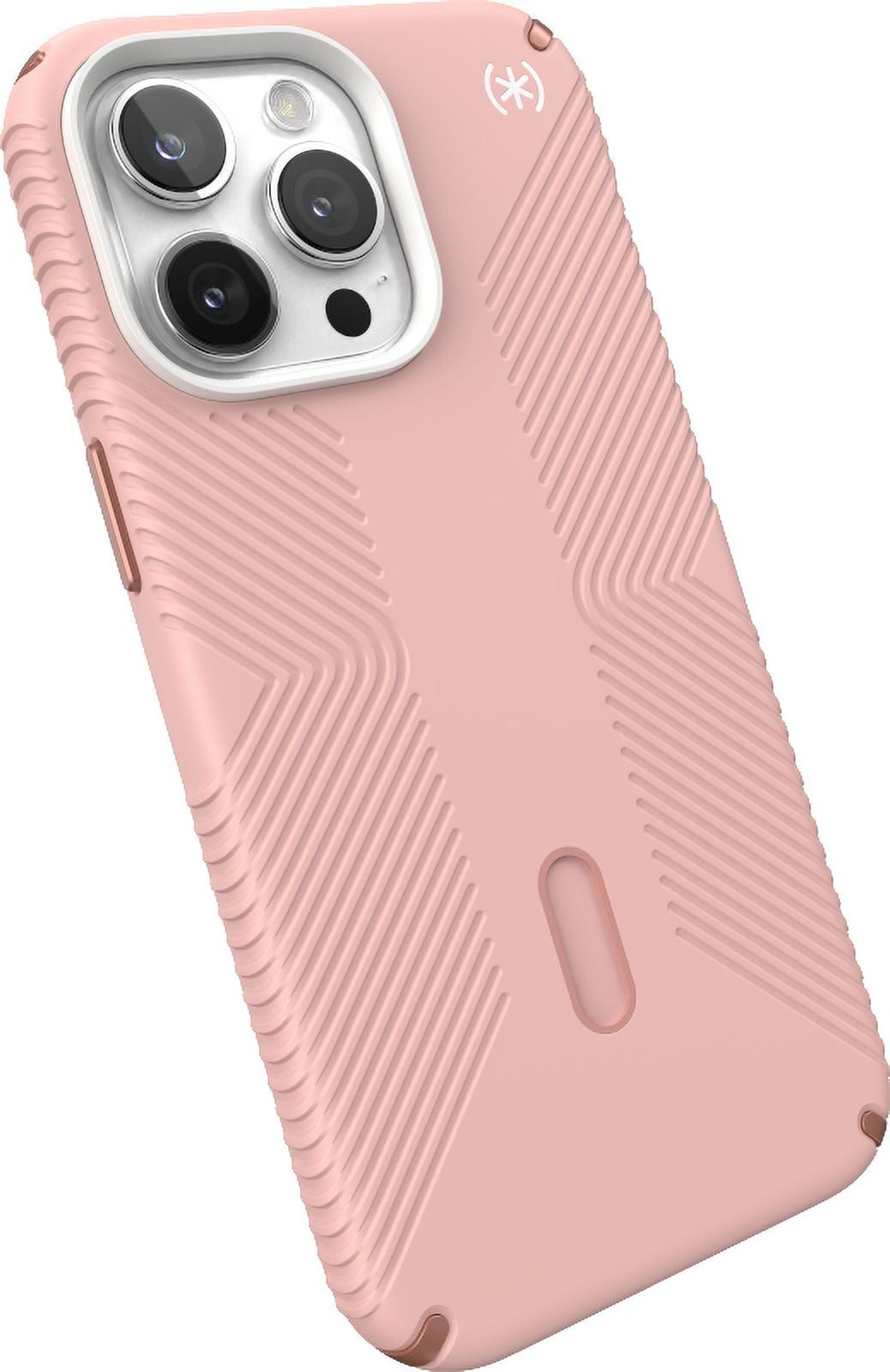 Speck iPhone 15 Pro Max Case-Presidio2 Grip-ClickLock-MagSafe-6.7 Inch Phone Case-Dahlia Pink/Rose Copper/White