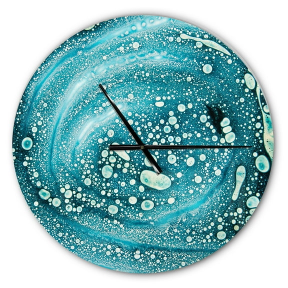 Designart 'Precious Blue Fabulous Pattern ' Modern wall clock