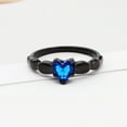 thumbnail image 4 of Womens Heart Shaped Ring Titanium Steel Diamond Promise Ring High Quality Durable Elegant Fashion Jewelry Gift For Her, 4 of 6