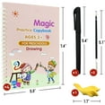 thumbnail image 2 of 4 Pcs Cahier de Pratique Magique pour Enfants - Cahier d'Écriture Réutilisable pour Enfants (Alphabet Dessin Numérique Livre de Mathématiques avec Stylo) (Style B), 2 of 9