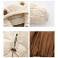 thumbnail image 5 of Odeerbi Toddler Boys Girls Winter Padded Coat Winter Warm Sports Tops Jacket Outerwear Letter Bear Ears Coats Hooded Coat White 1-2 Years, 5 of 6