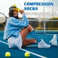 4 Pairs Copper Compression Socks for Women & Men 1520 mmHg, Running