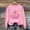 Pink, variant on GUZOM Womens Red Crew Neck Sweatshirt - Oversized Relaxed Fit, Fall Hall-oween Pink Pumpkin, Pink Ribbon Breast Cancer Awareness, Soft 100% Polyester,Size XS
