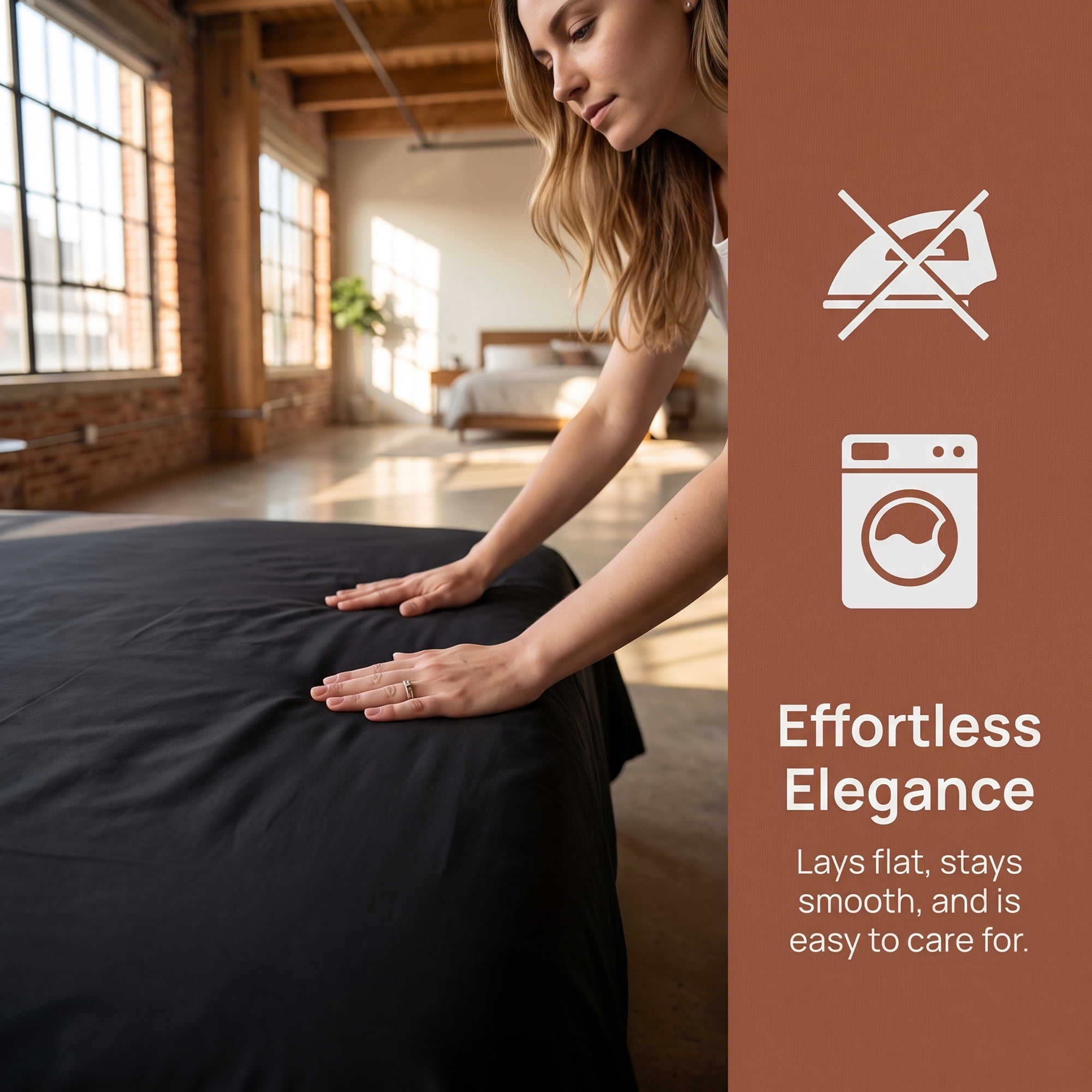Unique Bargains Microfiber Bed Breathable Flat Sheet Bedding Black 96"x106"