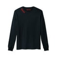 thumbnail image 2 of Daxton Premium Montana Men Long Sleeves T Shirt Ultra Soft Medium Weight Cotton, Black Tee Red Letters Large, 2 of 3