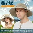 thumbnail image 3 of EINSKEY Men's Sun Hat, Rain Waterproof UV Protection Wide Brim Bucket Hat for Beach Travel Golf Safari Garden Fishing Hiking, 3 of 7