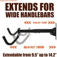 thumbnail image 3 of Bike Wall Mount Hanger - Horizontal Bicycle Indoor Storage Rack | Cycling Wall Mounted Holder Hook - Hang Your Road, Mountain or Hybrid Bikes in Garage or Home, 3 of 7