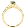 thumbnail image 3 of Pompeii .60Ct Blue & White Diamond Engagement Ring in 14k Yellow Gold (Blue,SI1), 3 of 3