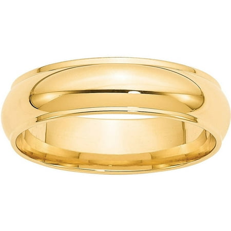 Primal Gold 14 Karat Yellow 6mm Half Round With 14 Karat Yellow Gold 6mm Half Round