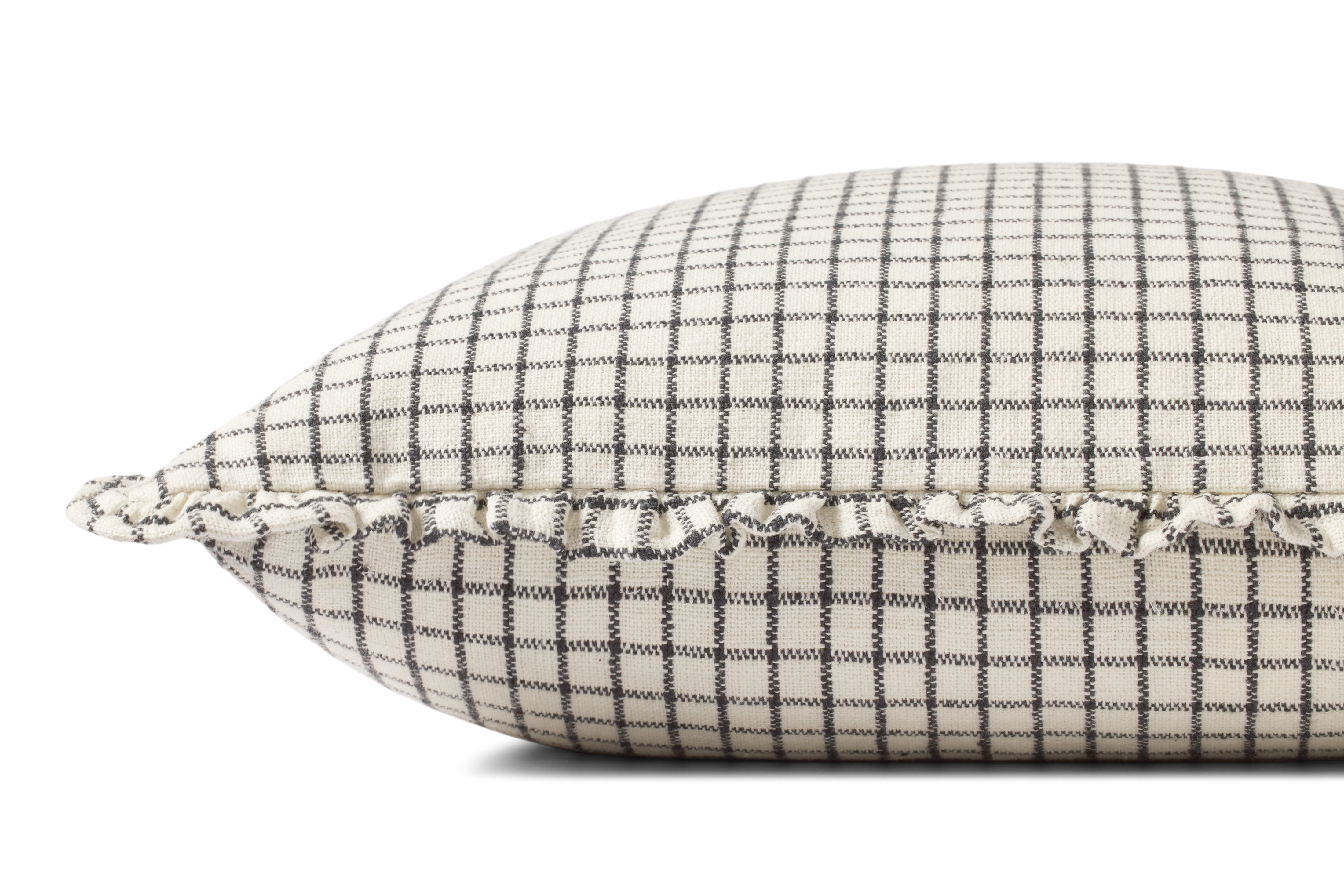 Chris Loves Julia x Loloi Dinah Ivory / Black 18'' x 18'' Decorative Pillow