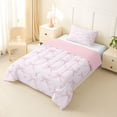 thumbnail image 2 of Erosebridal Girls Chic Floral Bowknot Twin Comforter Sets 3-Piece,Vintage Flowers Bedding Set for Teenagers,Pink Reversible,Luxury Bedroom Decor, 2 of 6