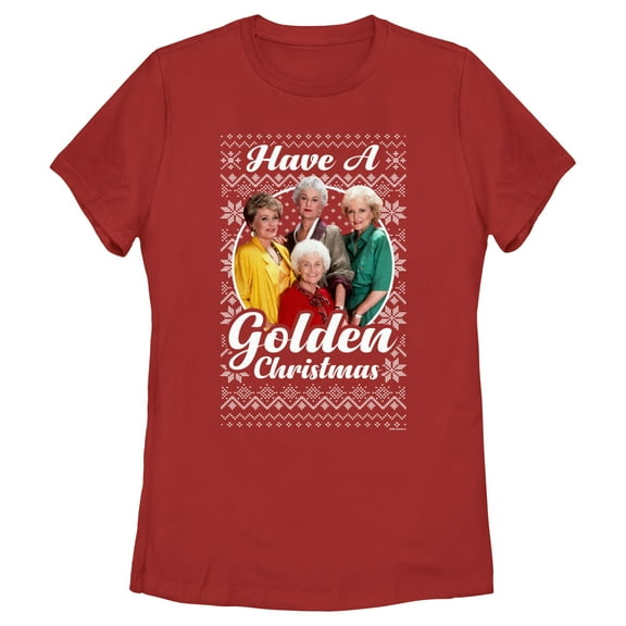 Women's The Golden Girls Ugly Christmas Portrait  Graphic T-Shirt