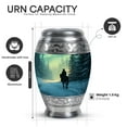 thumbnail image 2 of Yatskia Cowboy in Winter Woods Decorative Large Memorial Urns for Human Ashes Adult Mother and Father, Mini Cremation Urn for Ashes Adult, (Monar 10 Inch and 3 Inch), 2 of 8