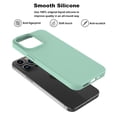 thumbnail image 6 of iPhone 15 Pro Max Phone Case with Screen Protector, Liquid Silicone Case Cover for Apple iphone 15 Pro Max, Ebizware Full-Body Protective Case Shockproof Cover with Microfiber Lining (Mint Green), 6 of 9