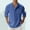 Blue, variant on Cotton Linen Shirts for Men Spring Summer Lightweight Long Sleeve Band Collar Relaxed Fit Work Shirts Beach Shirt