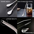 thumbnail image 6 of Hwkond 1PC Stainless Steel Straw Spoon, Coffee Beverage Stirring Spoon Milk Tea Filtering Straw Spoon With A Straw Brush, 6 of 7
