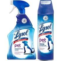 Lysol Pet Cleaning Bundle - 1 Pet Solutions Disinfecting Cleaner (32 Fl Oz) and 1 Odor Eliminator (15 Ounce Aerosol)