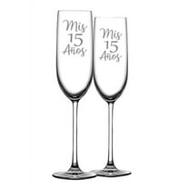 Cardinal Creek Champagne Glasses 7.5 oz Flutes (Set of 2)