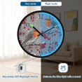 thumbnail image 5 of Voice Activated Clock with Glow Light 12 Inch Large Silent Wall Clock Battery Operated for Home Decor Red Berries and Robin Birds, 5 of 8