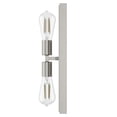 thumbnail image 4 of Hunter - Woodburn 2-light Brushed Nickel, Medium Size Sconce Light, Dimmable, Modern Style, Rectangle Shaped, for Bedrooms, Kitchens, Dining, Living Rooms - 19815, 4 of 6
