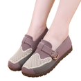 thumbnail image 4 of Orthopedic Shoes for Women, Womens Walking Shoes, Office Shoes, Womens Walking Shoes Wide Toe Barefoot Shoes Zero Drop Minimalist Loafer With Adjustable Strap Slip On Clogs, Purple US-6.5/EU-38, 4 of 5