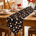 thumbnail image 2 of White Pumpkins Fall Table Runner Linen Burlap Table Runner 70 Inches Long Thanksgiving Maple Leaves Black Dresser Scarves for Kitchen Island Coffee Dining Room Party Wedding Holiday Decor 13"x70", 2 of 8