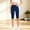 Dark Blue, variant on Womens Biker Shorts Stretchy Loose Fit Color Cropped Side Pockets Yoga Shorts Dark Blue