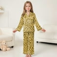 thumbnail image 2 of Hessimy Toddler Boys Girls Spring Summer 2Pcs Soft Fabric Long Sleeve Soft Comfortable Sleepwear Tops Pants Set, Soft Fabric Sleep Tops(Yellow,7-8 Years), 2 of 7