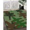 thumbnail image 2 of Ahgly Company Indoor Round Patterned Dark Forest Green Novelty Area Rugs, 7' Round, 2 of 6