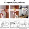 thumbnail image 4 of 2 Pcs Multi-Function Clip Hook, Plastic S Shape Buckle Hook, Windproof Non-Slip Hook, Table Edge Hook with Card Position Clothes Hook Hanger for Bathroom Bedroom Kitchen(White) by Casewin, 4 of 7