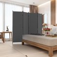 thumbnail image 4 of GOJOOASIS Folding 4 Panel Room Divider Folding Privacy Screen Home Office Dorm,Grey, 4 of 9