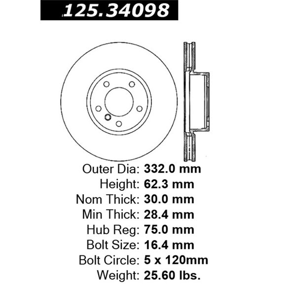 CENTRIC PARTS - HI-CARBON DISC