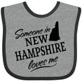 thumbnail image 3 of Inktastic Someone in New Hampshire Loves Me Boys or Girls Baby Bib, 3 of 4