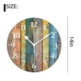 thumbnail image 2 of 14 Inch Wall Clock Battery Operated Silent Clock Decorative for Office, Kitchen, Outdoor, Living Room，Light Color Wooden Wood Graceful, 2 of 4