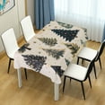 thumbnail image 4 of Yayeee Tablecloths 54" x 54" Rectangle Wrinkle Resistant Party Table Cover, Beige Christmas Trees, 4 of 8
