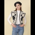 thumbnail image 4 of Chaleco de Vaquera, Atuendo Occidental para Mujer, Chaleco Bordado, Cárdigan Corto Sin Mangas, Top Bohemio. M, 4 of 7