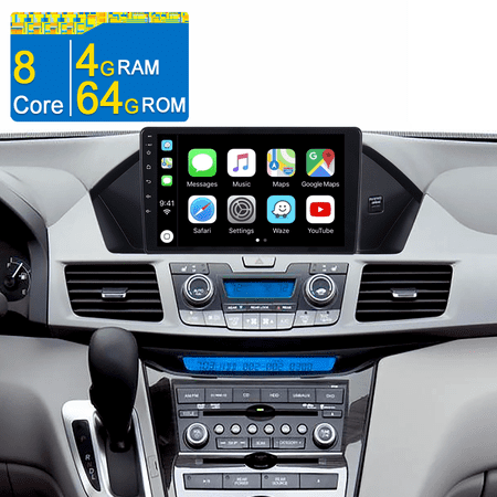 Asure 8 Core 4G+64G Android 15 Car Stereo Radio for Honda Odyssey (2011-2017), Support Apple CarPlay/GPS Nav/Wi-Fi/BT 5.4/FM/Backup Camera