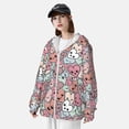 thumbnail image 5 of Daiia Cartoon Hearts UPF 50+ Sun Protection Hoodie Jacket Lightweight Long Sleeve Sun Shirt for Women Men with Pocket Hiking Outdoor-Small, 5 of 9