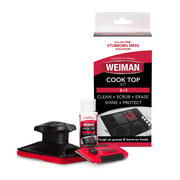 Weiman 5-In-1 Cook Top Complete Cleaning Kit - Includes Cream, Scrubbing Pad and Scraper Tool