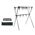 thumbnail image 1 of DYNWAVECA Camping Storage Shelf Folding Storage Shelf Black Camping Metal Frame Heavy Duty Storage Rack Picnic Hanging Rack for Outdoor B, 1 of 10