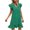 Green, variant on WIZUTIZ Sundresses for Women 2025 Flowy Swing High Waist Mini Dress Solid Beach Dress V-Neck Sleeveless Sun Dress for Lady Ruffle Hem Linen Birthday Dress Black L