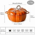 thumbnail image 2 of Multifunctional Pumpkin Dutch Oven Pot , 4 qt Pumpkin Dutch Oven, Pumpkin Cocotte Cast Iron Dutch Oven, Stew Soup Pot with Lid, 2 of 9