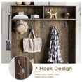 thumbnail image 6 of spanspace Hall Tree with Cushion and Open Shoe Cabinet, 4-In-1 Coat Rack with Storage Bench, Coat Hanger and Adjustable Shelves, 71" Height Hall Tree for Hallway, Living Room, Brown, 6 of 11