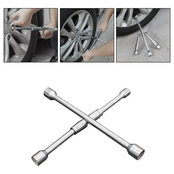 Folding Wrench Car Wheel Repair Tool 17 19 21 23mm Auto Socket Spanner Adjustable Change Nut Tire Lug Remover