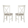 thumbnail image 4 of Linon Jane Farmhouse Indoor Cross Back Dining Chairs, Set of 2, Vanilla White/Light Gray, 4 of 12