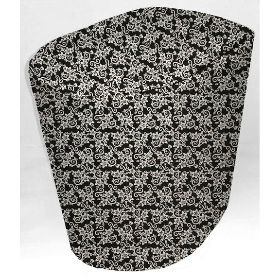 Floral Damask Food Processor Cover by Penny's Needful Things (Small, Black)