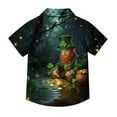 thumbnail image 4 of Blusa y camisa de manga corta con cuello vuelto, moderna e informal, con estampado del Día de San Patricio, con bolsillo, para uniforme escolar, para niños y niñas de 2 a 15 años., 4 of 7