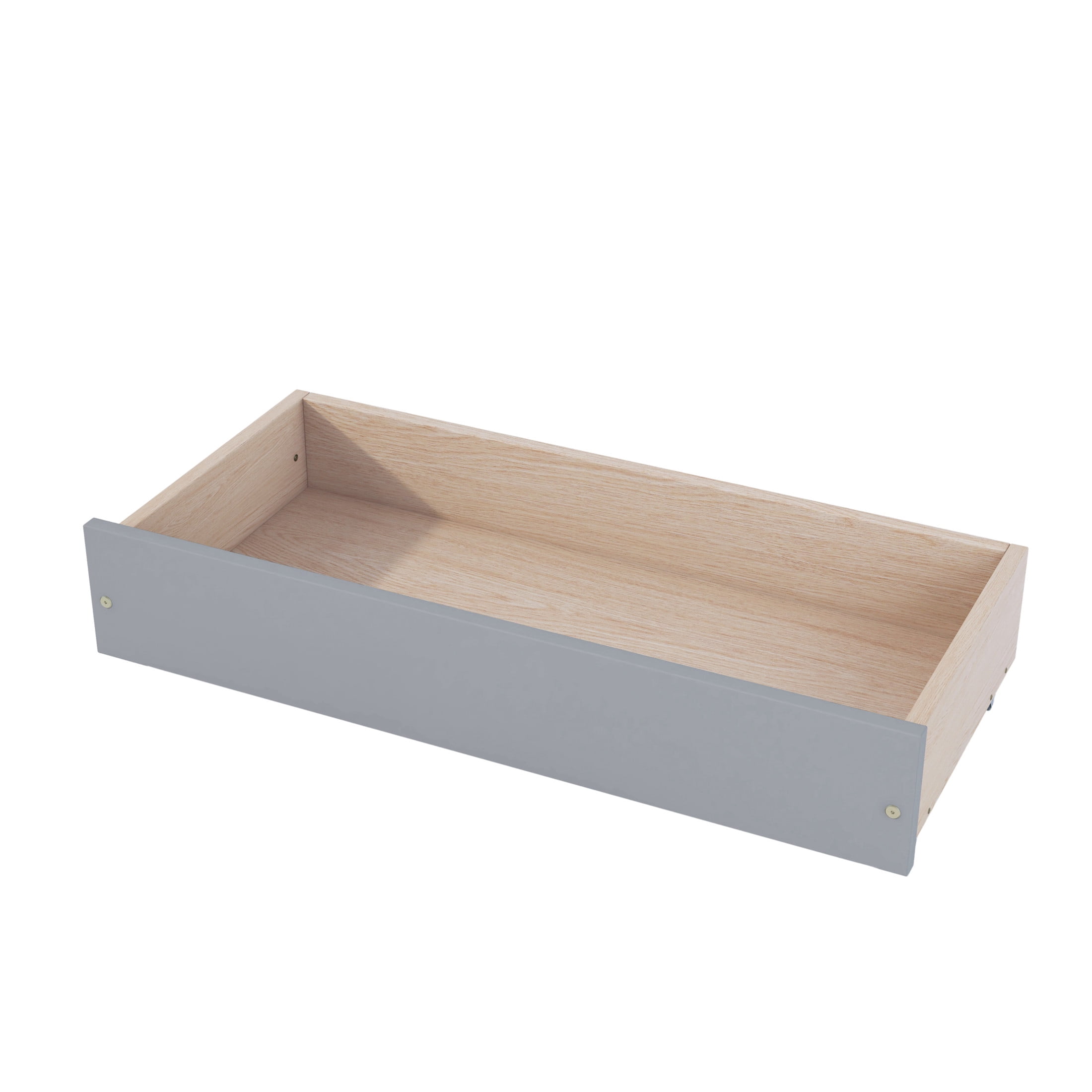 Noble House Udolf Twin Size Platform Bed with Trundle and Storage Drawers, Pine Wood Bed Frame, Gray